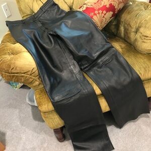 European Vintage Leather Pants circa 1999 Soft Luxury Leather High Waist sz 2 XS
